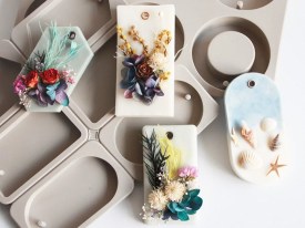 Molde silicona 6 colgantes 